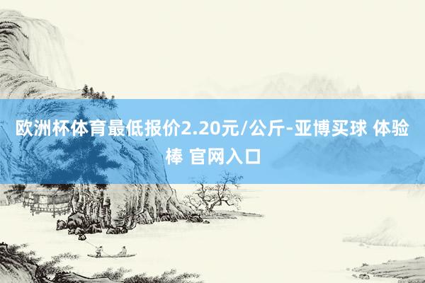 欧洲杯体育最低报价2.20元/公斤-亚博买球 体验棒 官网入口