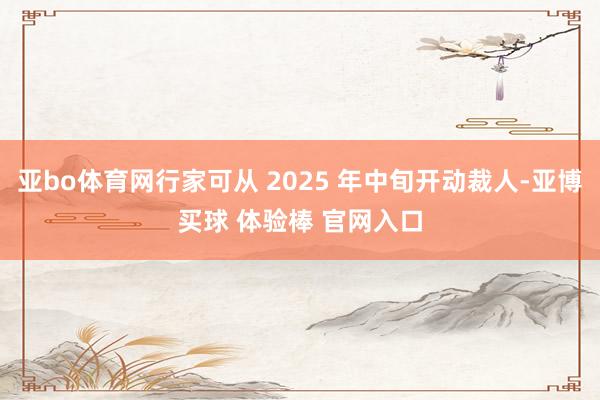 亚bo体育网行家可从 2025 年中旬开动裁人-亚博买球 体验棒 官网入口