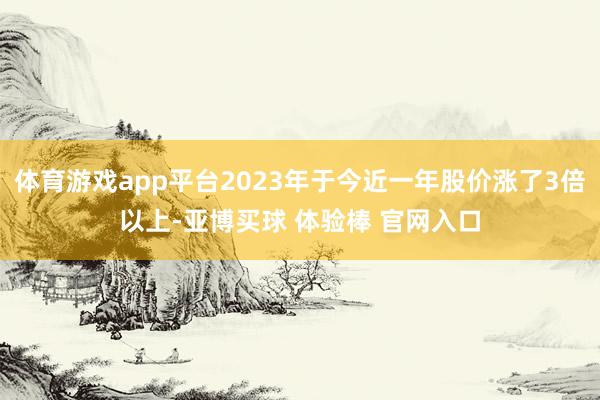 体育游戏app平台2023年于今近一年股价涨了3倍以上-亚博买球 体验棒 官网入口