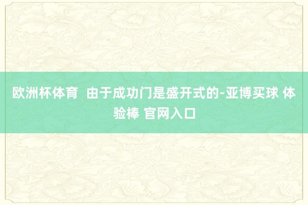 欧洲杯体育  由于成功门是盛开式的-亚博买球 体验棒 官网入口