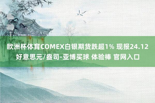 欧洲杯体育COMEX白银期货跌超1% 现报24.12好意思元/盎司-亚博买球 体验棒 官网入口