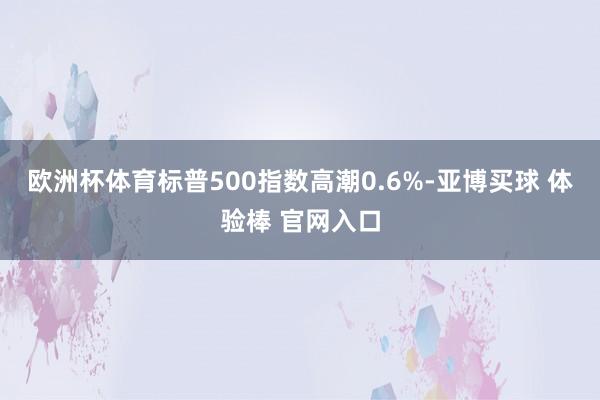 欧洲杯体育标普500指数高潮0.6%-亚博买球 体验棒 官网入口
