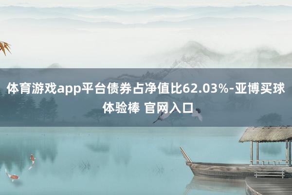 体育游戏app平台债券占净值比62.03%-亚博买球 体验棒 官网入口
