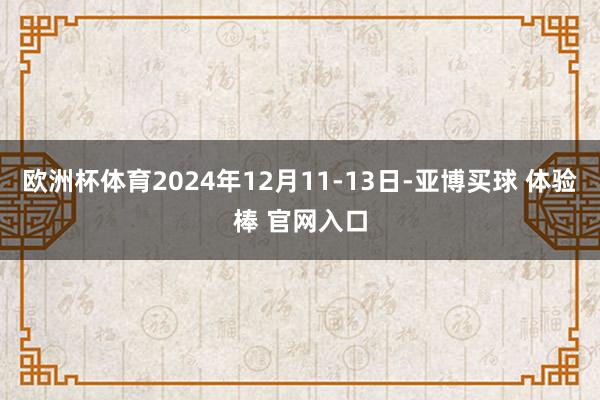欧洲杯体育2024年12月11-13日-亚博买球 体验棒 官网入口