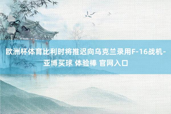欧洲杯体育比利时将推迟向乌克兰录用F-16战机-亚博买球 体验棒 官网入口