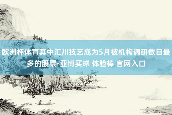 欧洲杯体育其中汇川技艺成为5月被机构调研数目最多的股票-亚博买球 体验棒 官网入口