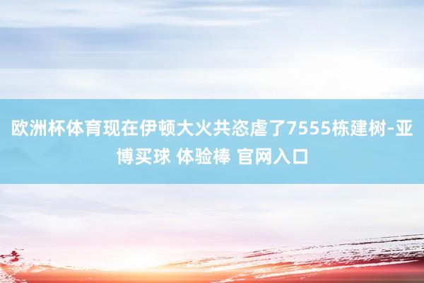 欧洲杯体育现在伊顿大火共恣虐了7555栋建树-亚博买球 体验棒 官网入口