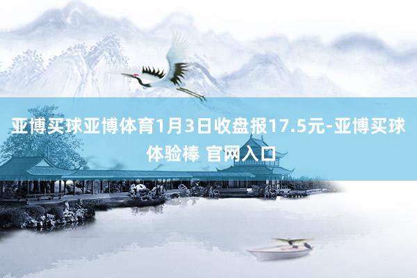 亚博买球亚博体育1月3日收盘报17.5元-亚博买球 体验棒 官网入口