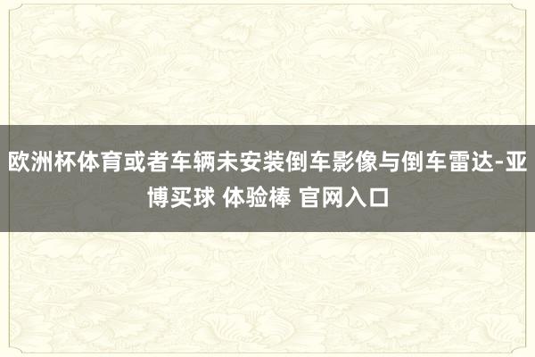 欧洲杯体育或者车辆未安装倒车影像与倒车雷达-亚博买球 体验棒 官网入口