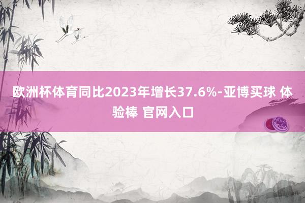 欧洲杯体育同比2023年增长37.6%-亚博买球 体验棒 官网入口