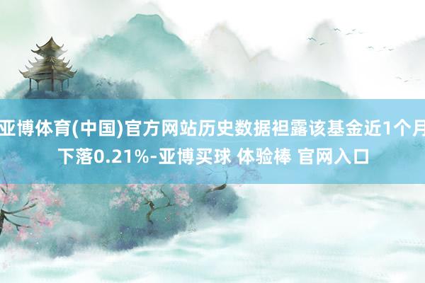 亚博体育(中国)官方网站历史数据袒露该基金近1个月下落0.21%-亚博买球 体验棒 官网入口