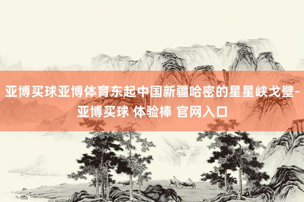 亚博买球亚博体育东起中国新疆哈密的星星峡戈壁-亚博买球 体验棒 官网入口