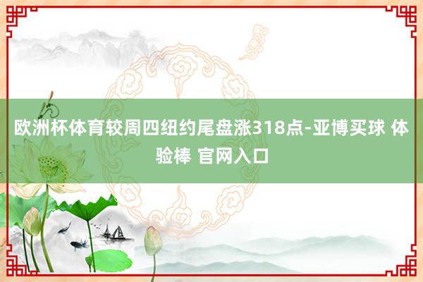 欧洲杯体育较周四纽约尾盘涨318点-亚博买球 体验棒 官网入口