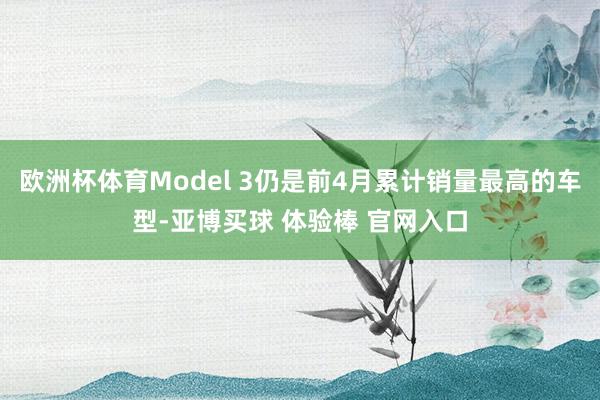欧洲杯体育Model 3仍是前4月累计销量最高的车型-亚博买球 体验棒 官网入口
