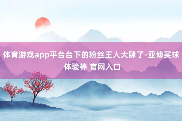 体育游戏app平台台下的粉丝王人大肆了-亚博买球 体验棒 官网入口