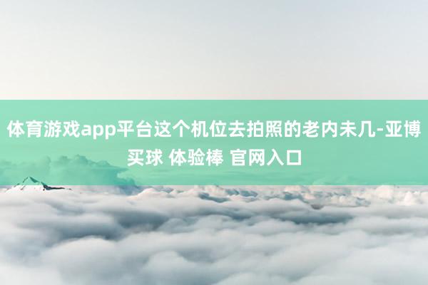 体育游戏app平台这个机位去拍照的老内未几-亚博买球 体验棒 官网入口