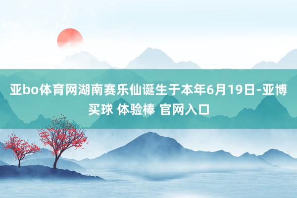 亚bo体育网湖南赛乐仙诞生于本年6月19日-亚博买球 体验棒 官网入口